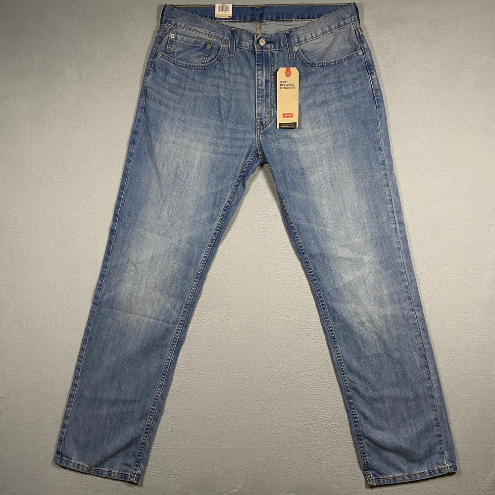 Levi's 559 Relaxed Straight Jeans Mens 36x34 Blue Medium Wash Denim NWT